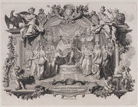 KG 11684
<br/>
Verbintenis van twee echtparen en hun familie
<br/>
<em>Picart, Bernard (1673-1733)</em>